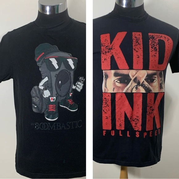 Fruit of the Loom Other - Men’s Black T-Shirt Bundle Sneaker Freak + Kid Ink T-shirts Chest Med 40-42"